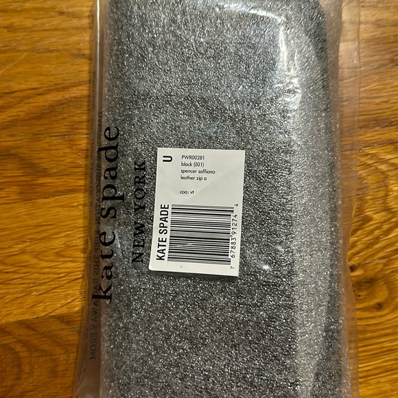 Kate Spade - Leather Zip Wallet - Spencer Saffiano - Black - New - Picture 9 of 9